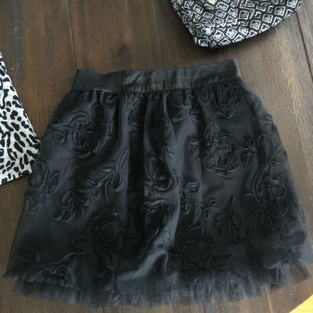 Black flower skirt